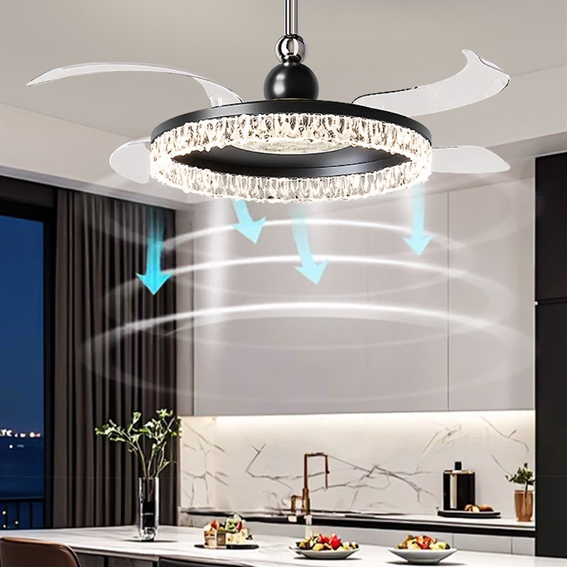 p风扇灯天花板风扇灯隐形餐厅吊灯2025新的无障碍豪华高端意大利Y