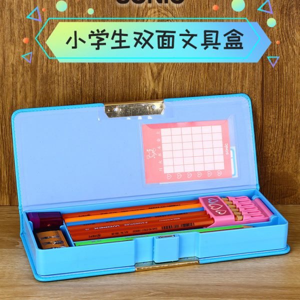 SONIC索尼克小学生文具盒特价多功能双面嗞吸加大尺寸铅笔收纳盒