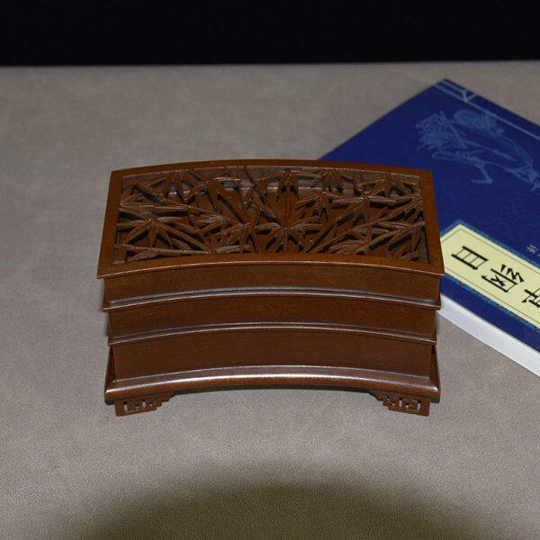 紫铜印香炉苏工打篆铜炉家用室内供奉三层竹子香炉家用室内熏香炉