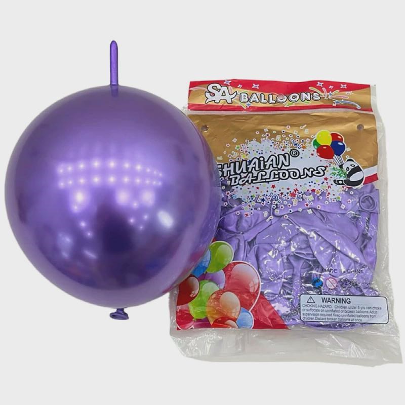 帅安金属铬色5寸10寸12寸18寸36寸气球金属P尾巴金属长条爱心气球