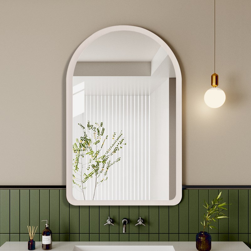 法式复古卫生e间浴室镜子厕所洗面台免打孔挂墙镜中古风化妆梳妆