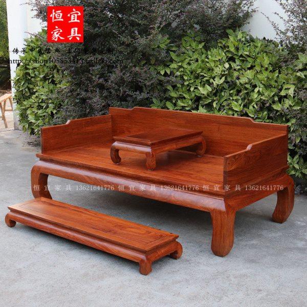新中式刺猬紫檀罗汉床实木家具红木贵妃榻花梨木罗汉榻沙发床榻,住宅家具,罗汉床,淘宝优惠券,粉丝福利购,淘宝优惠卷