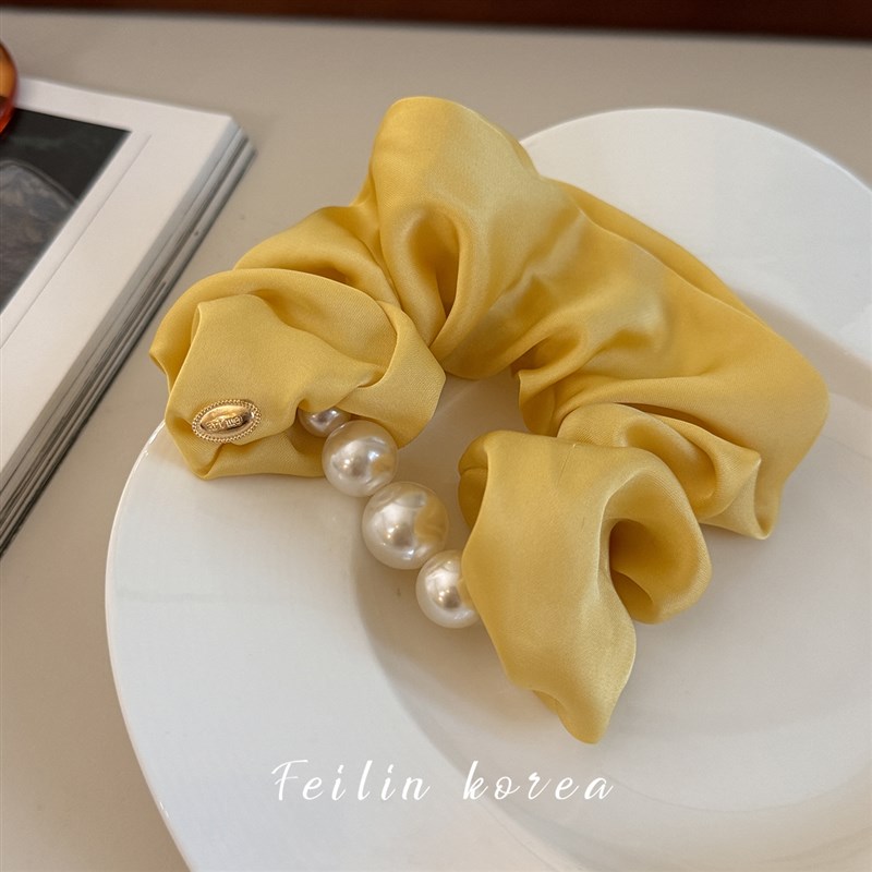 2024新款珍珠发圈女扎头发皮筋高弹F力橡皮筋耐用扎高马尾发绳头