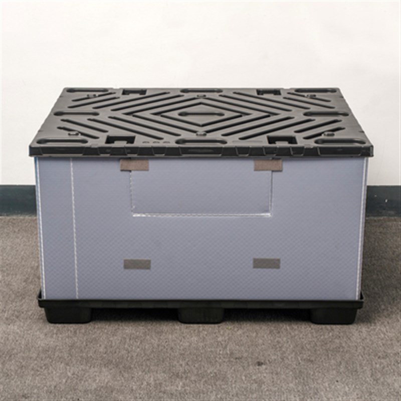 塑料围护箱物流周转可折叠隔断隔断材料盒包装蜂窝板X上下盖围护