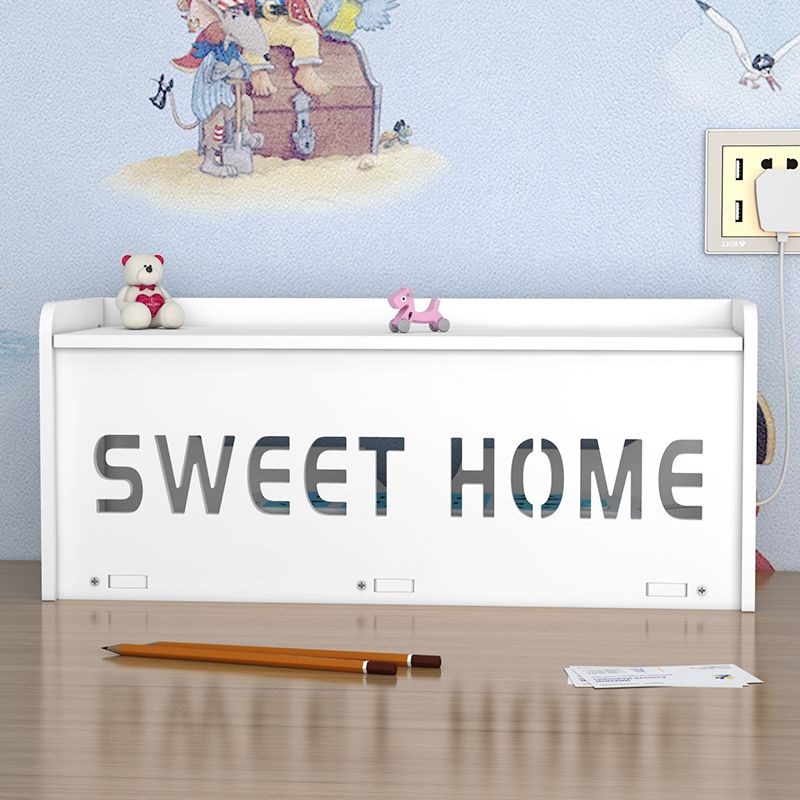 插排电源线收纳盒防水大号数据线电源插座遮挡桌面插线板收纳神器