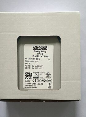 德国ZANDER原装进口安全继电器SR3C 230V现货 订货号472170