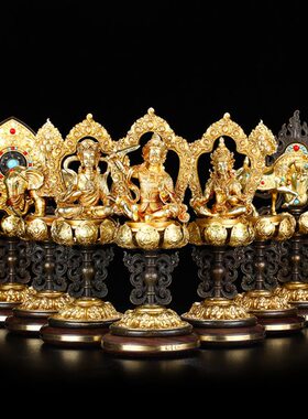 七政宝摆件黄铜慧宝精工藏式家用办公室内民族马宝象宝轮王七珍宝