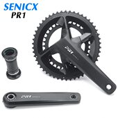 火6改装 SENICX驭勇 34T曲柄DUB 公路自行车一体中空双牙盘50 PR1