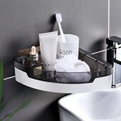 卫生间置物免打孔浴室角落三角架壁挂式 厕所洗漱用品收纳架洗手间