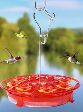 Hummingbird Feeder 悬挂式红色带钩蜂鸟喂食器园艺花园喂鸟器
