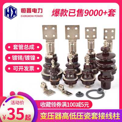 变压器高压低压套管接出线柱桩头瓷套瓶密封垫BFBJL-10kv黄铜紫铜