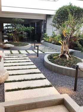 现货黑色石米 园林铺路小石子深灰色洗米石室内外造景露营地石