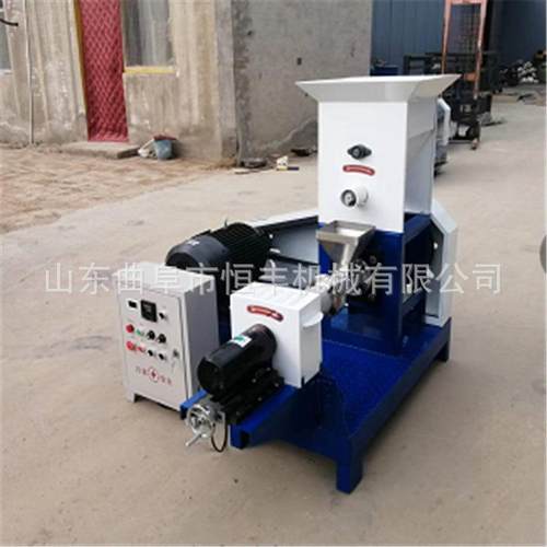 60型号全自动鱼饲料膨化机小型柴油机狗粮机宠物猫鱼虾鸟食颗粒机