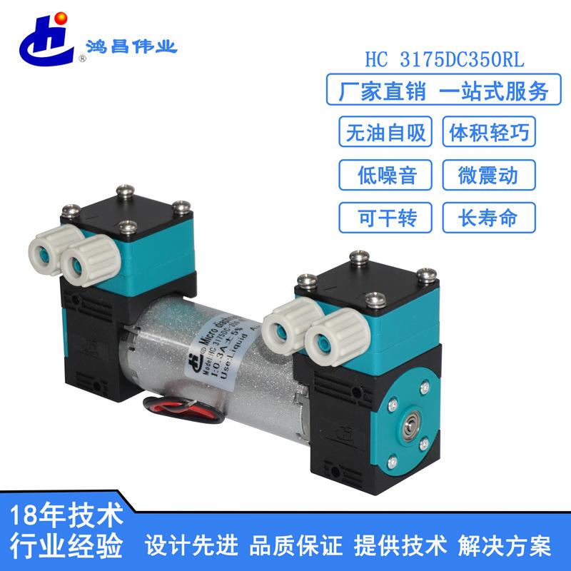 热销产品微型双头有刷液泵24V循环双头泵微型双头有刷液泵