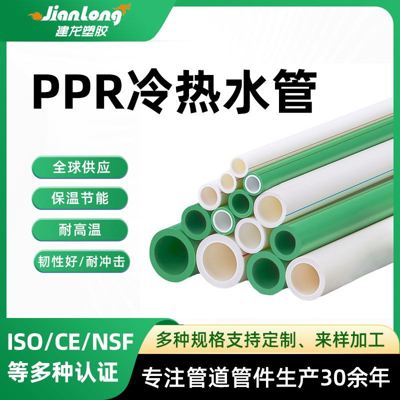 工厂加工PPR供水管聚丙烯水管耐高温热流速快白色PPR冷热水管