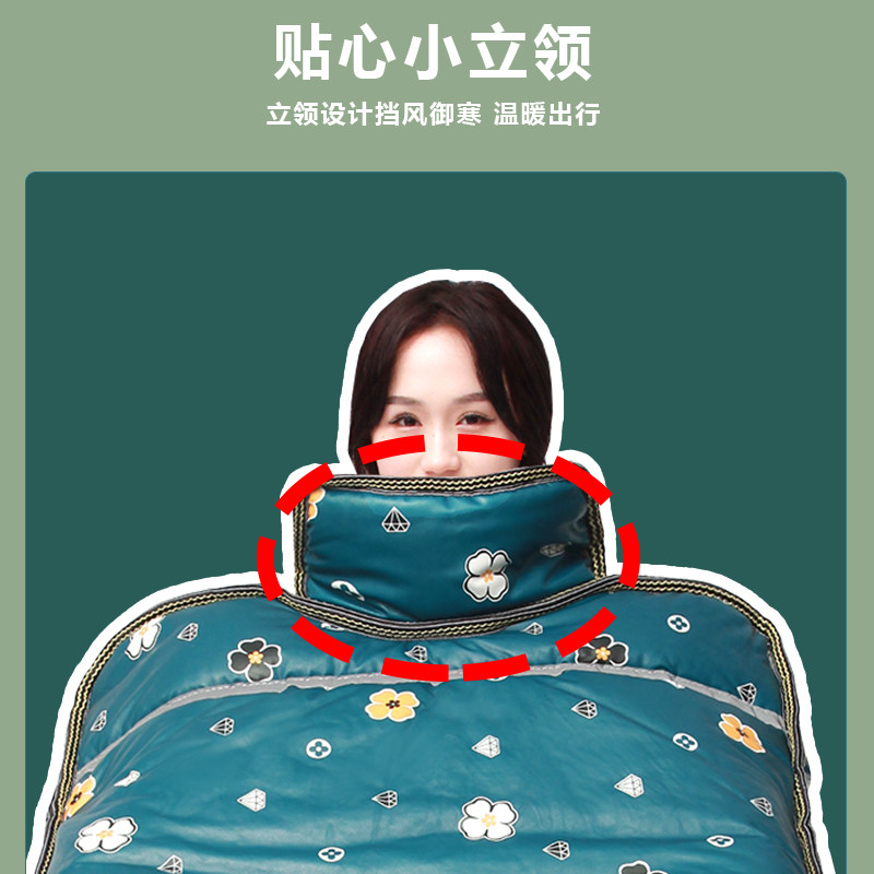 冬季电动车挡风被加绒加厚电瓶车防水挡风罩踏板电车丝绵保暖挡风