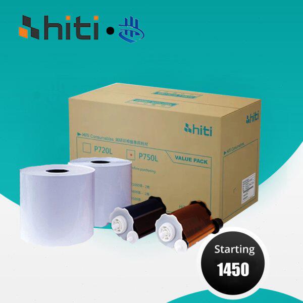 hiti呈妍P750L/P720L相纸6寸热升华证件照1寸2寸照片纸冲印机