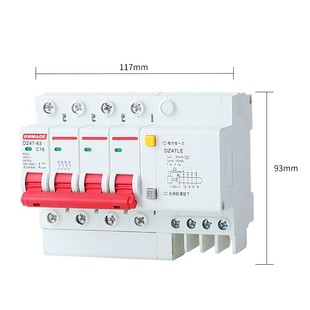 漏电开关家用空气开关空调63漏保漏电保护断路器DZ4P7LE 2p32a空