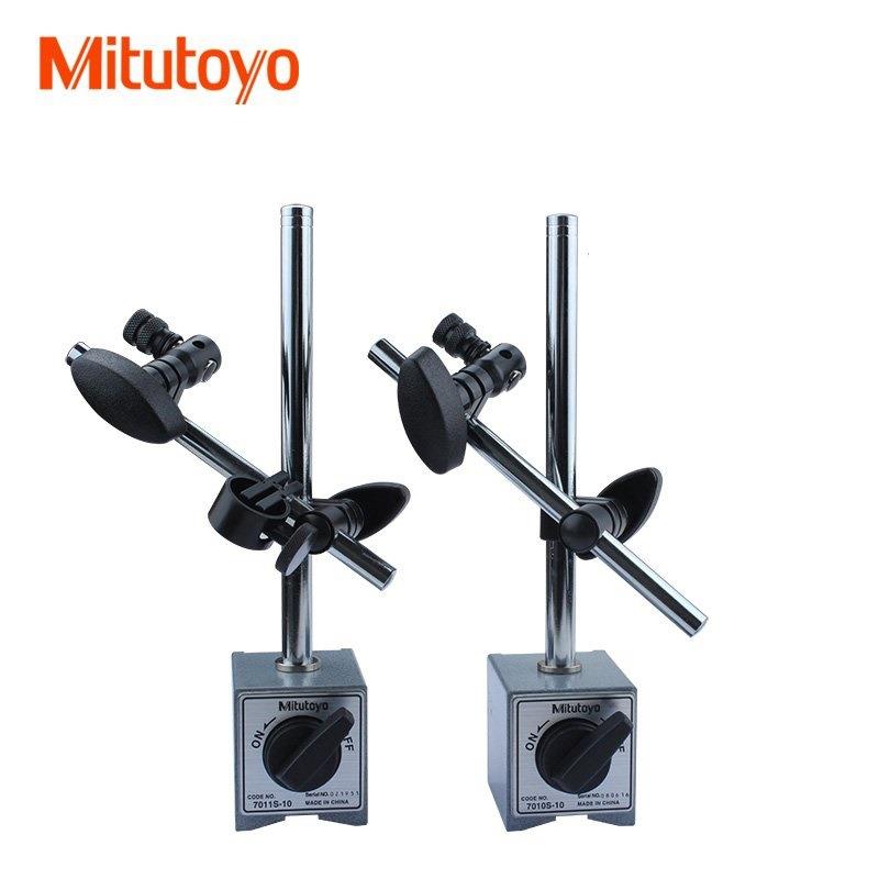 三丰磁性表座7011S-10机械万向磁力微调双杆百分表座带微调