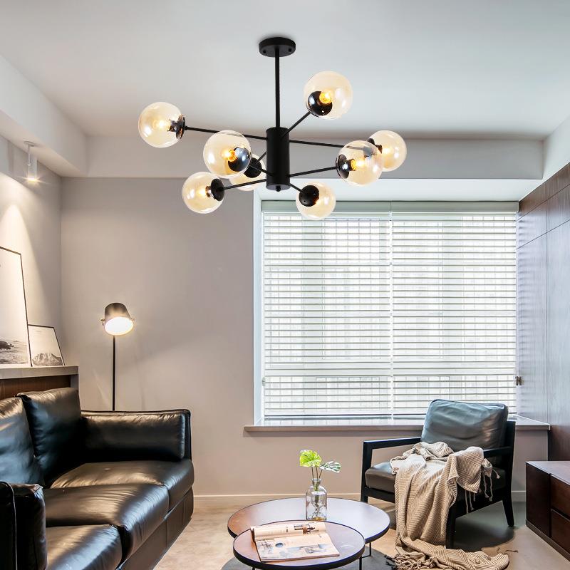 北欧后现代客厅灯创意个性卧室灯餐厅吊灯办公室魔豆分子灯饰