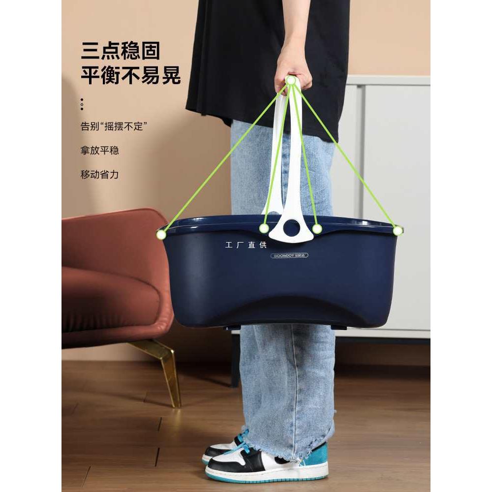 大号洗拖把桶拖布家用水桶单桶长方形手提胶棉拖布桶拖地清洗桶