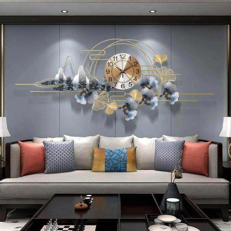 新中式创意钟表挂钟客厅现代简约家用轻奢大气挂表北欧艺术装饰表