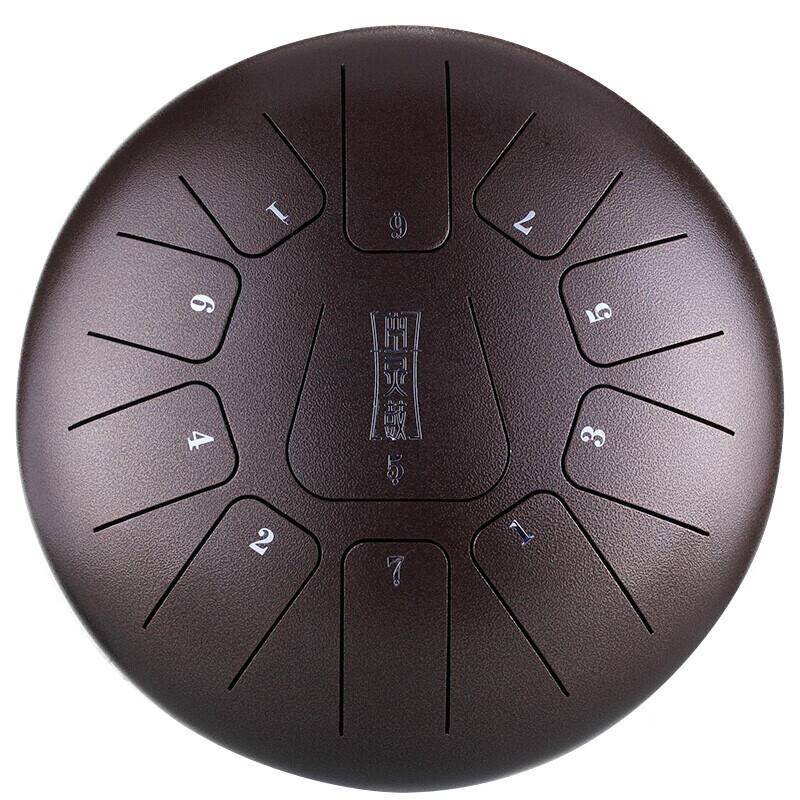 空灵鼓色空鼓忘忧鼓儿童初学者檀栗色10寸8音空灵朱砂红