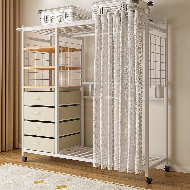 衣架简易衣柜布衣柜衣橱简约小户型家用卧室出租房用开放式衣帽架