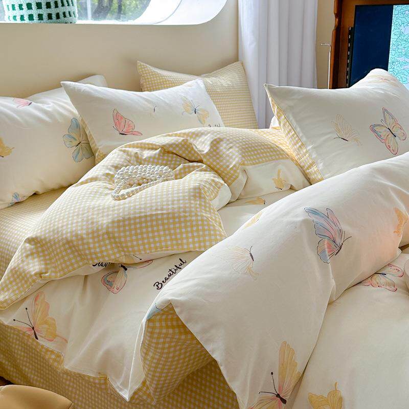 新款100全棉小清新四件套床单家用学生宿舍儿童三件套女床上用品