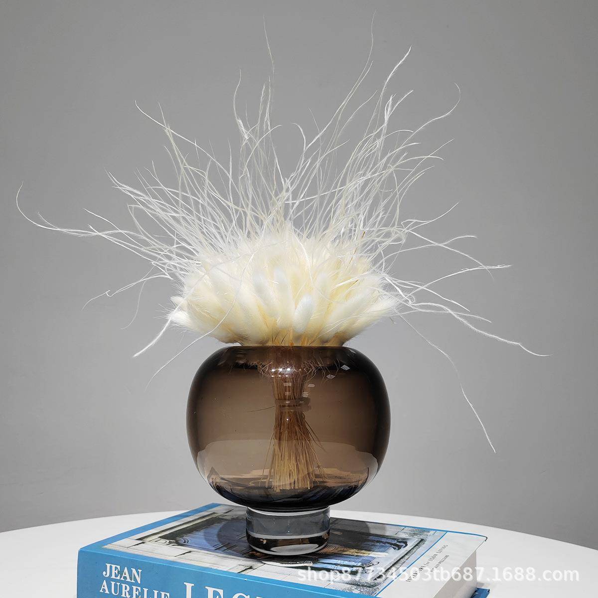 现代轻奢高级感仿真花艺样板房餐桌假花售楼部会议室软装饰品摆花