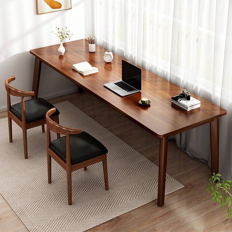 学生家用写字书办公桌桌实木腿小桌子台式电脑桌简易出租屋工作台