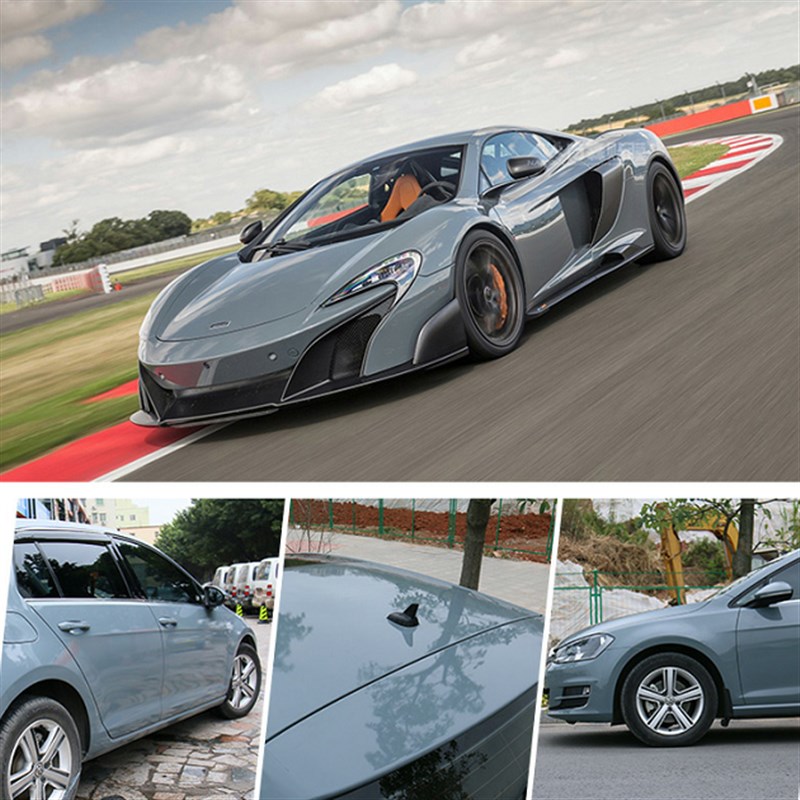 汽车改色膜亮光汽车内饰贴纸贴膜水晶高亮水泥灰全车身改装改色膜