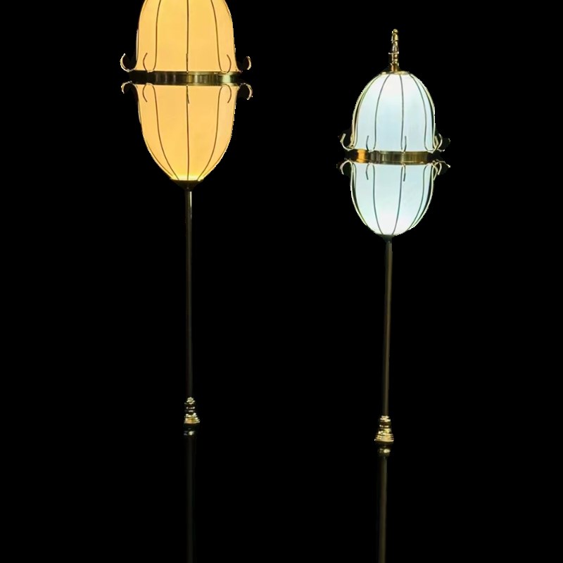 婚庆婚礼道具铁艺欧式双头单头浮影路引灯舞台布置装饰发光摆件