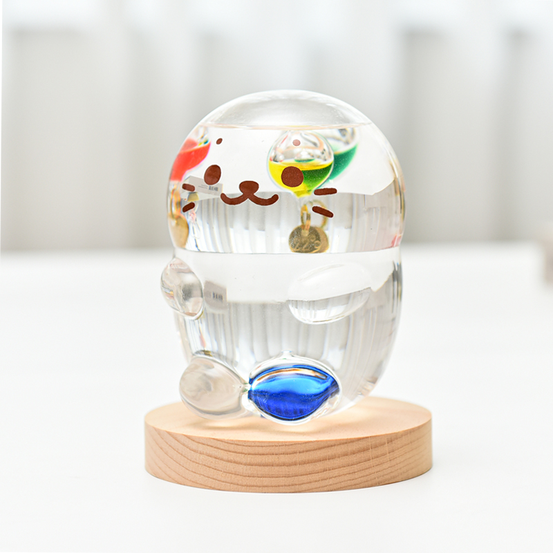天气预报瓶 鲸鱼伽利略温度计生日礼物创意礼品桌面摆件风暴瓶