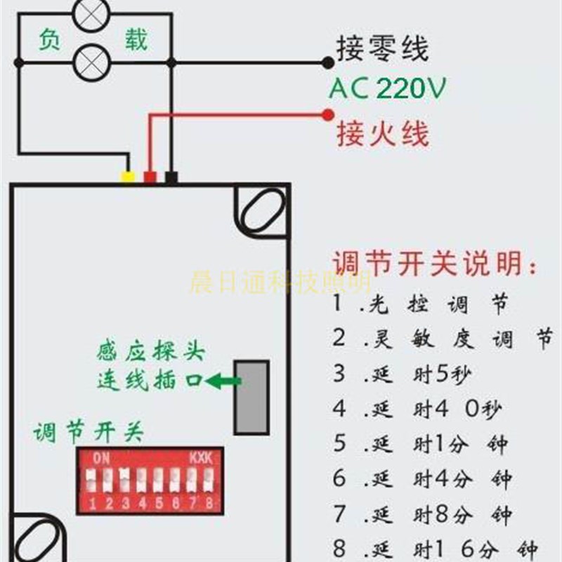 220V两件式人体红外感应开关微形感应器人体感应器人体感应模块