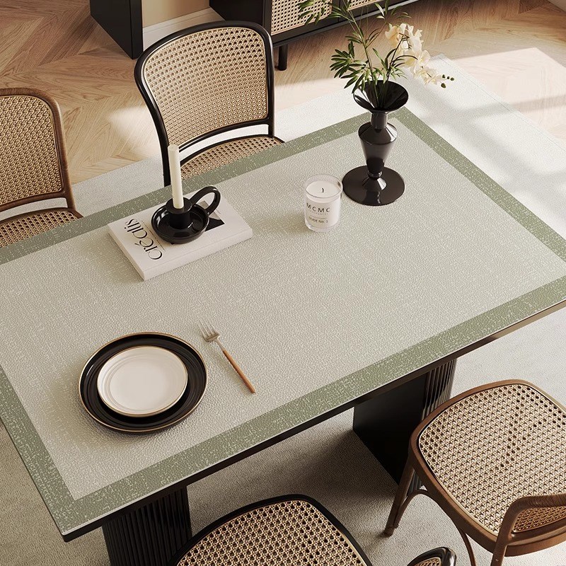 茶几垫防水餐桌书桌垫写字台桌垫可擦复古饭桌防烫防油高级感桌布