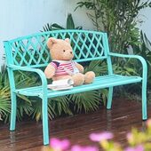 户外公园椅室外长凳庭院休闲座椅排椅塑木艺术铁艺靠背扶手长椅