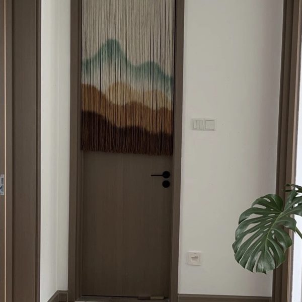 玄关门帘隔断装饰画 手工编织染色挂毯挂画 民宿艺术软装挂饰