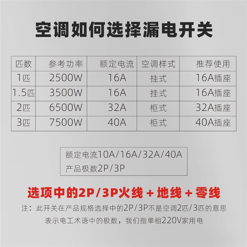 118型漏电保护开关WK1-v40L热水器空调家用大功率电器漏电保护开