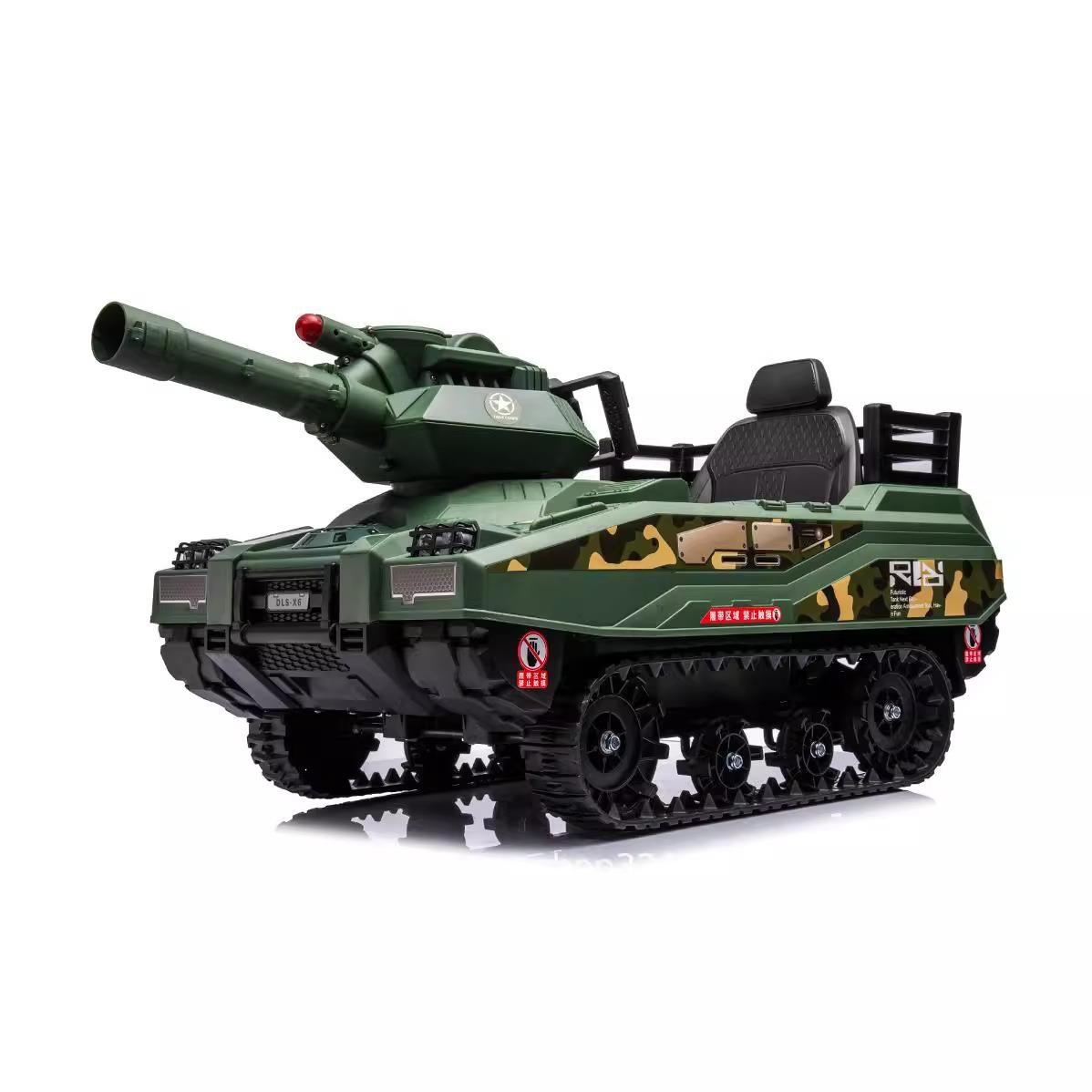 儿童电动坦克车可坐人装甲男孩越野车小孩玩具车履带遥控宝宝汽车
