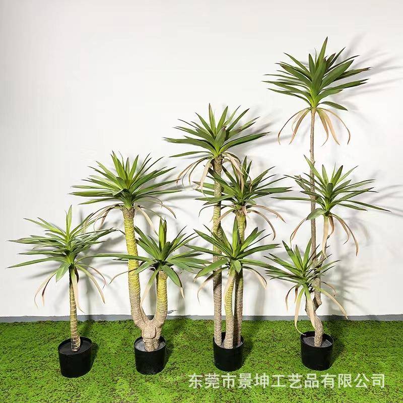 仿真剑麻盆栽北欧人造绿植仿真荷兰铁道具供应仿真龙血树源厂