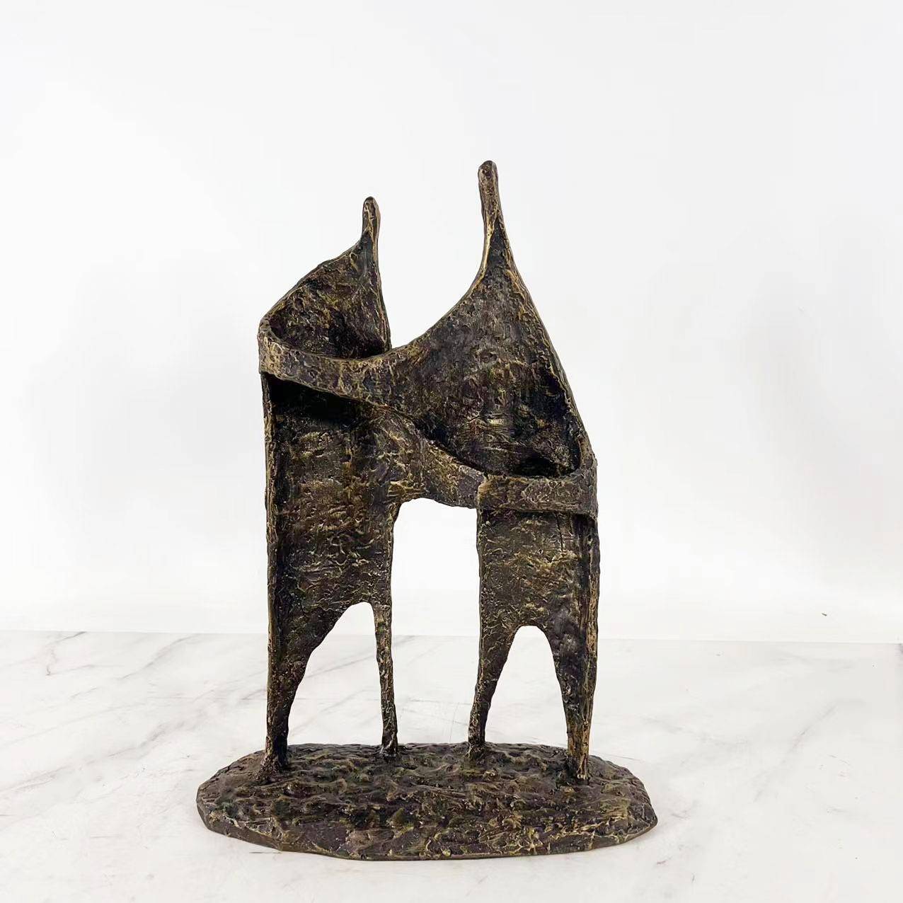 新中式树脂抽象人物雕塑摆件样板房售楼部客厅书架玄关装饰架摆设