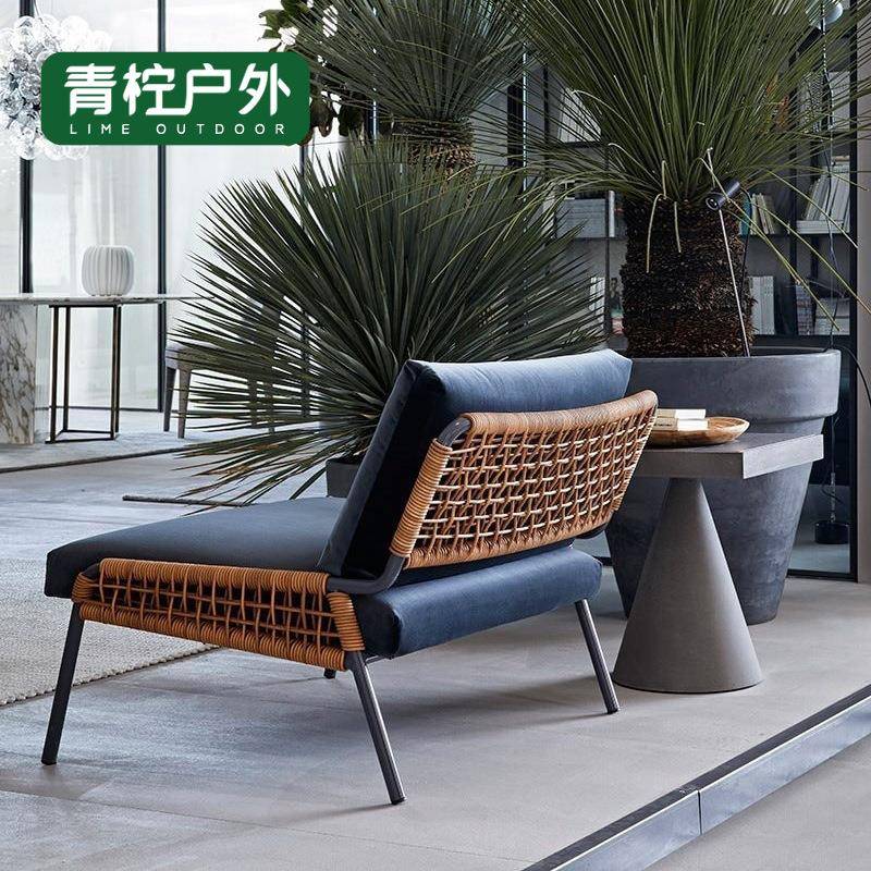 户外藤编沙发休闲阳台小桌椅茶几三件套组合家用藤椅庭院别墅家具