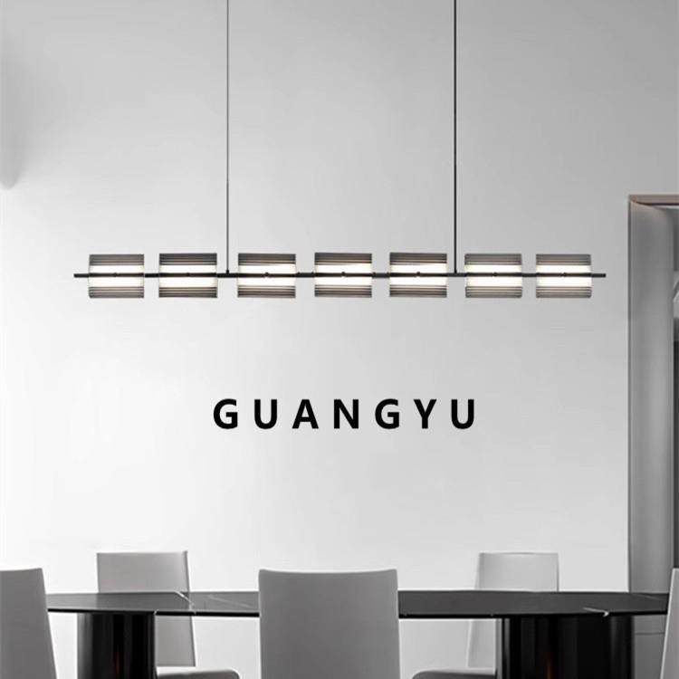 意式极简轻奢客厅主灯后现代简约设计师环形玻璃卧室餐厅吊灯