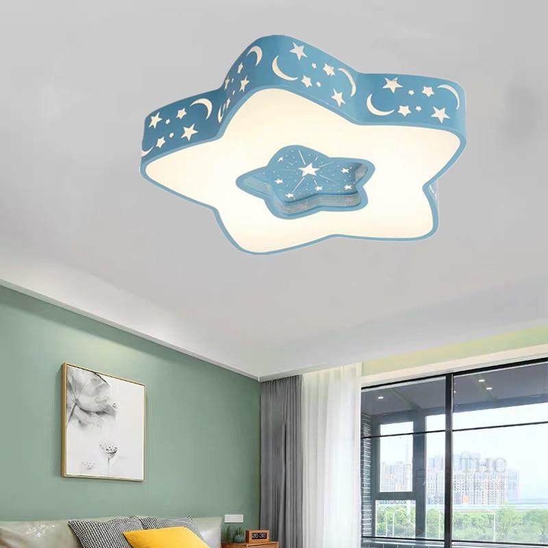 儿童星星吸顶灯LED护眼灯卧室书房客厅灯楼道灯田园灯幼儿园灯跨