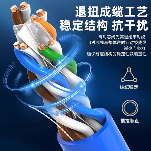 六类过检测网线CAT6千兆无氧铜网络线超五类纯铜电脑监控POE网线