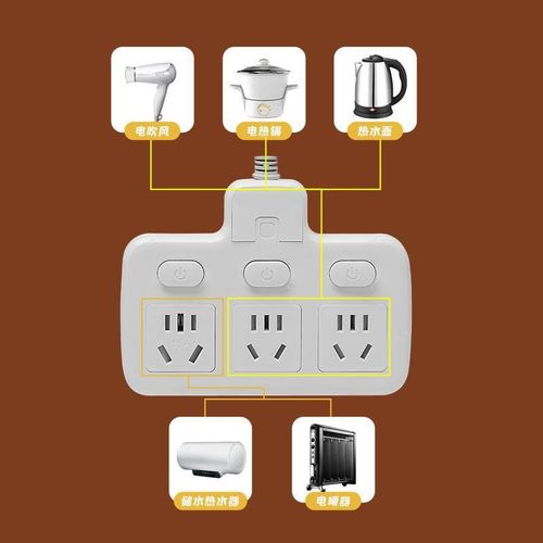 大功率16A转换器插座板10A16AA插孔4000W纯铜插排接线板带S