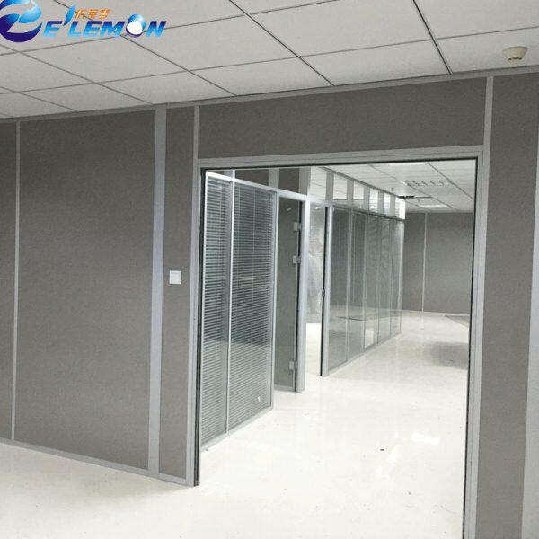 南京办公室隔断墙 玻璃屏风高隔断 80款单双玻夹百叶窗高隔间