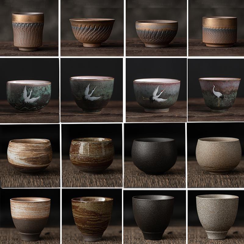 陶瓷品杯鎏金装饰茶杯手工水w杯新中式售楼处样板房精致饰品摆件