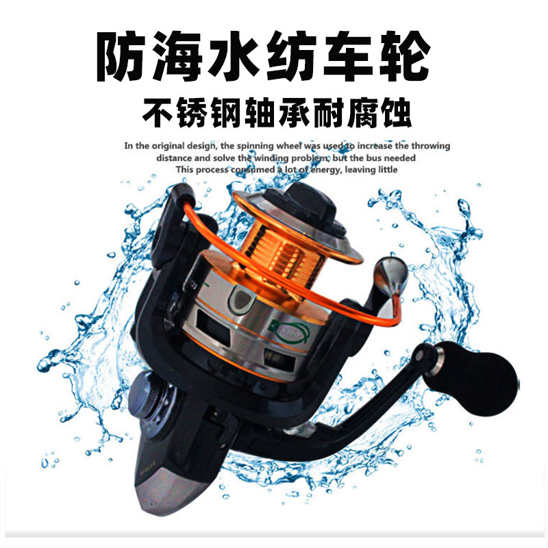 渔轮金属防海水不锈钢鱼轮路亚矶钓纺车轮海杆海钓锚鱼轮鱼线轮
